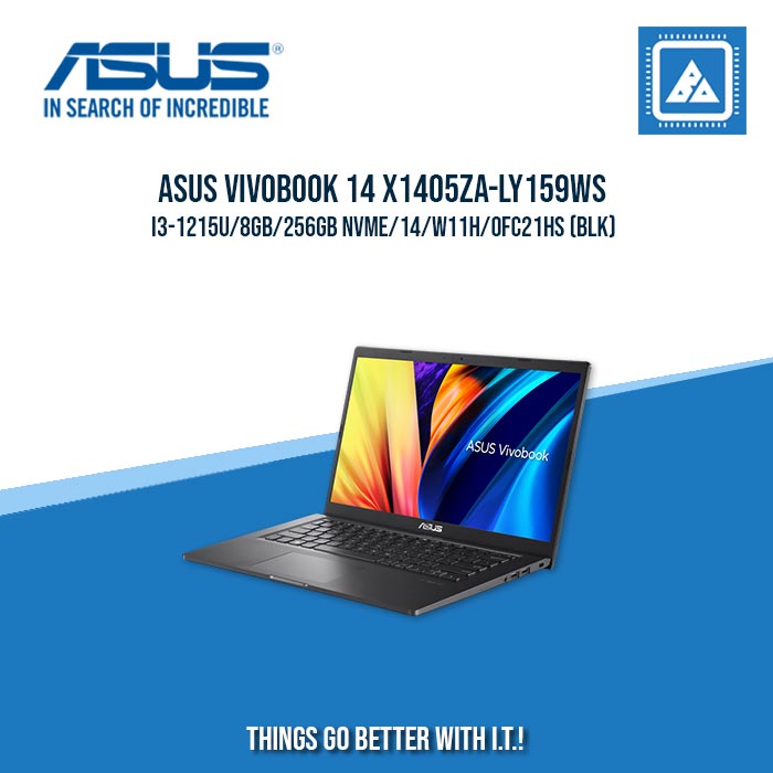 ASUS VIVOBOOK 14 X1405ZA-LY159WS I3-1215U/8GB/256GB NVME | BEST FOR STUDENTS LAPTOP ASUS VIVOBOOK 14 X1405ZA-LY159WS I3-1215U/8GB/256GB NVME | BEST FOR STUDENTS LAPTOP